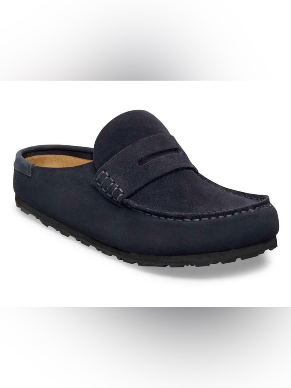 Birkenstock Navy Suede Mule Clog